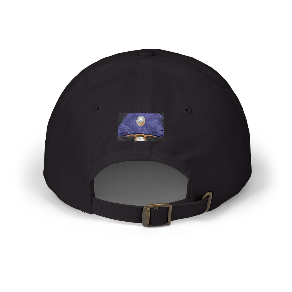Dad Cap — Retro Full Moon Over Ocean Patch Embroidered Baseball Hat