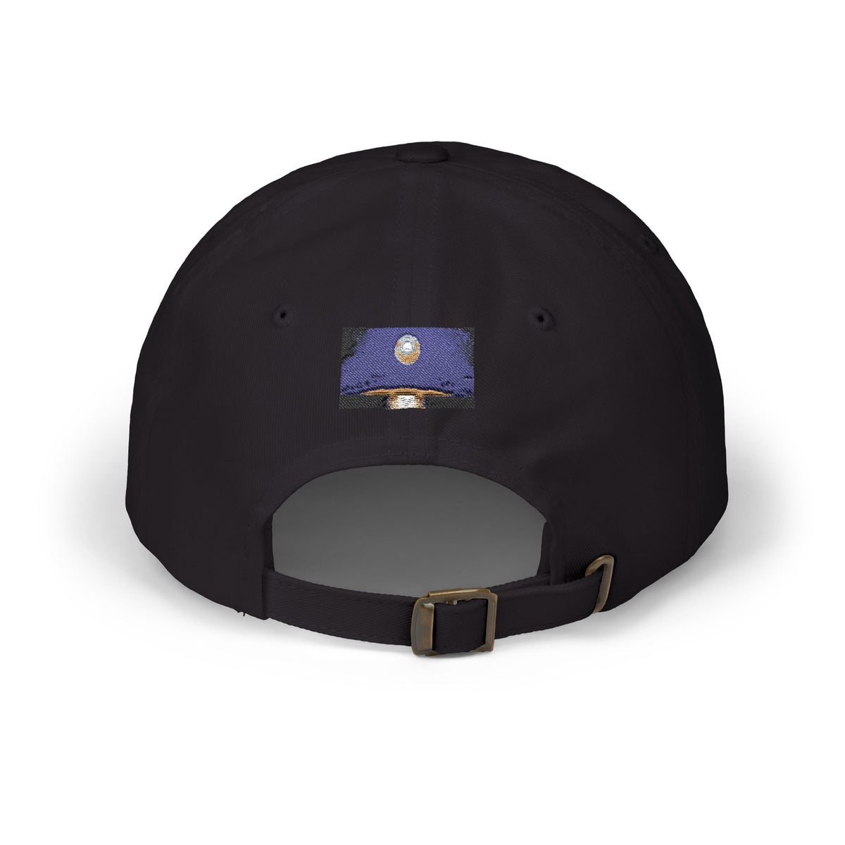 Dad Cap — Retro Full Moon Over Ocean Patch Embroidered Baseball Hat