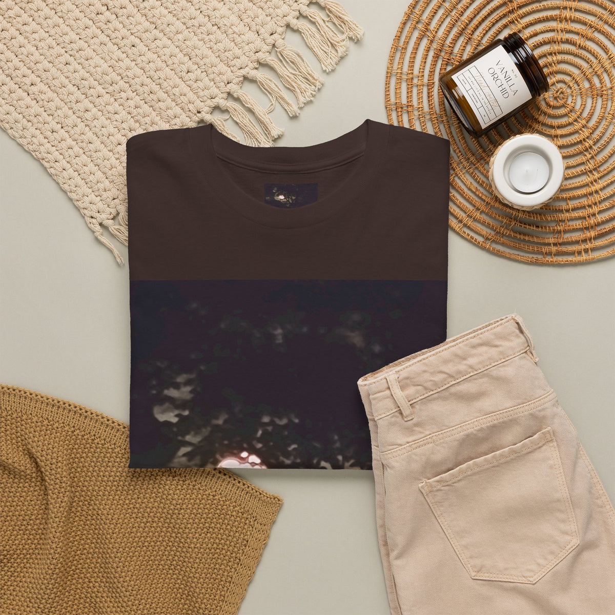 Full MoonTree Graphic Tee — Night Sky Photography Shirt