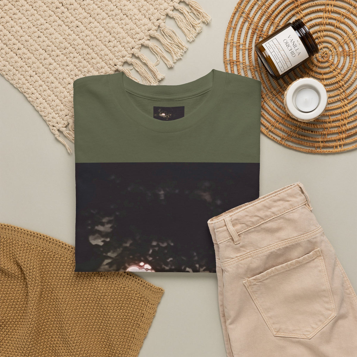 Full MoonTree Graphic Tee — Night Sky Photography Shirt