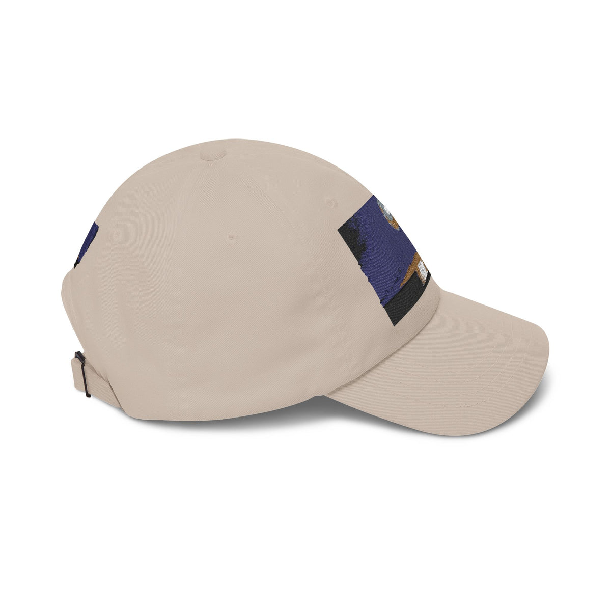 Dad Cap — Retro Full Moon Over Ocean Patch Embroidered Baseball Hat