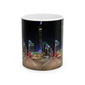 City Lights Nightscape Ceramic Mug – Neon Downtown Skyline Coffee Cup (11oz/15oz)