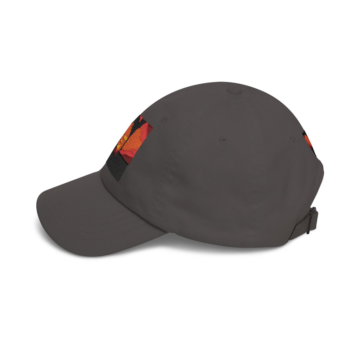 Sunset Palm Dad Cap — Retro Tropical Sunset Embroidered Hat