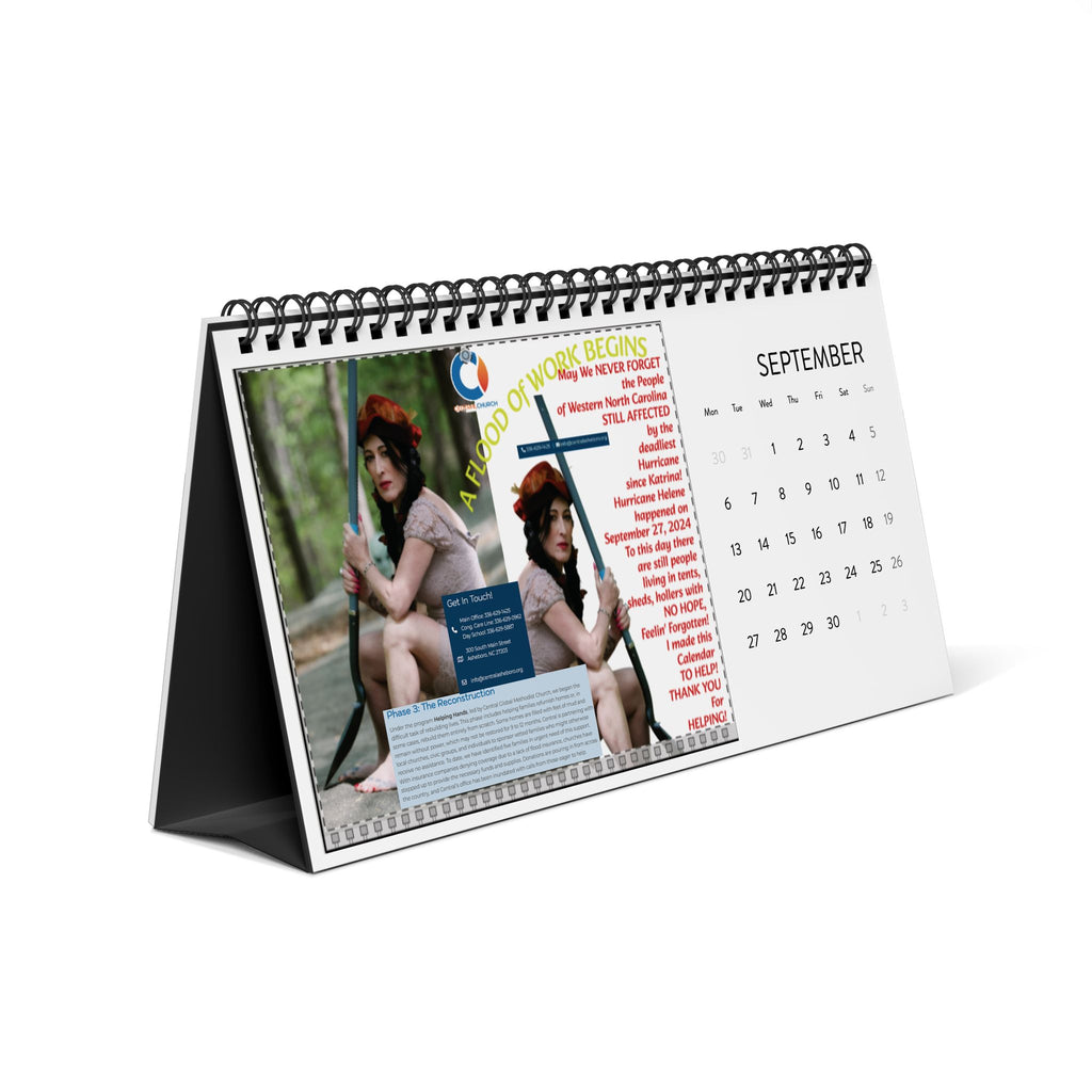 2027 Pin-Up Desk Calendar – Spiral-Bound New Year Photo Grid