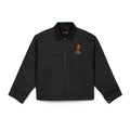 Work Jacket — Embroidered Vintage Pretty Lady Portrait Chest Patch