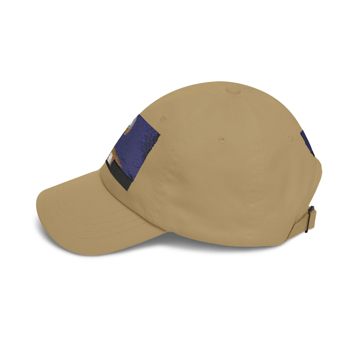 Dad Cap — Retro Full Moon Over Ocean Patch Embroidered Baseball Hat