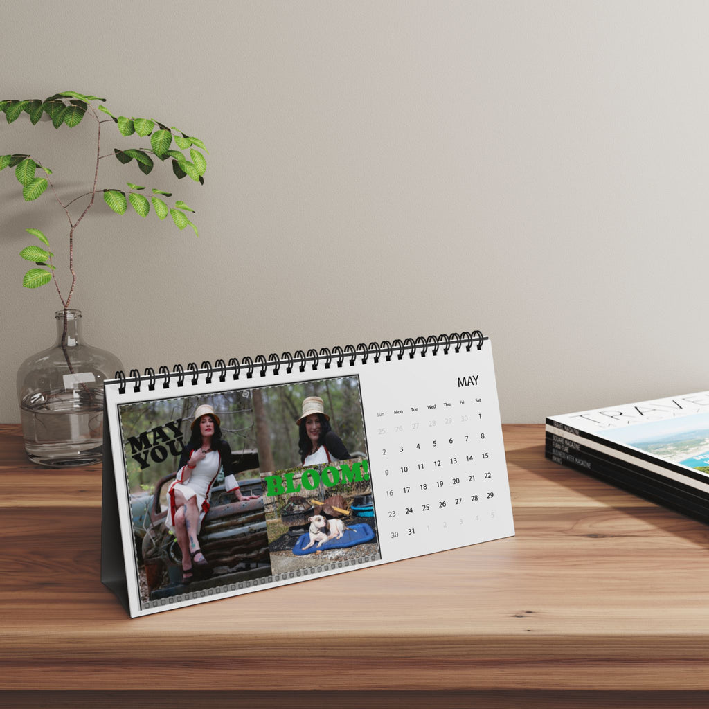 2027 Desktop Calendar — Memorial Pitbull Rescue Tribute Grid Calendar