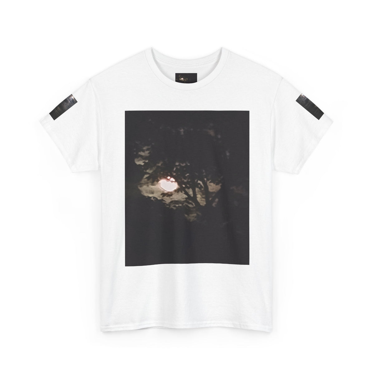 Full MoonTree Graphic Tee — Night Sky Photography Shirt