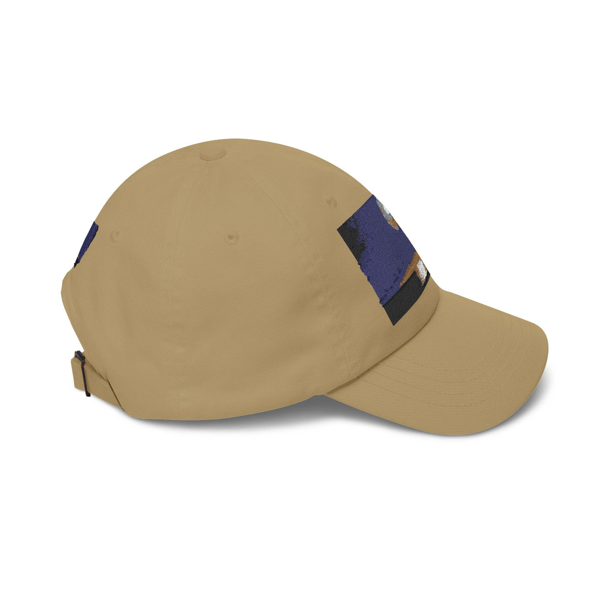 Dad Cap — Retro Full Moon Over Ocean Patch Embroidered Baseball Hat