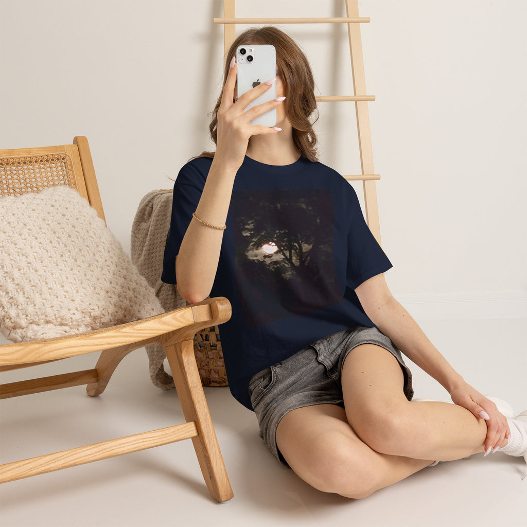 Full MoonTree Graphic Tee — Night Sky Photography Shirt