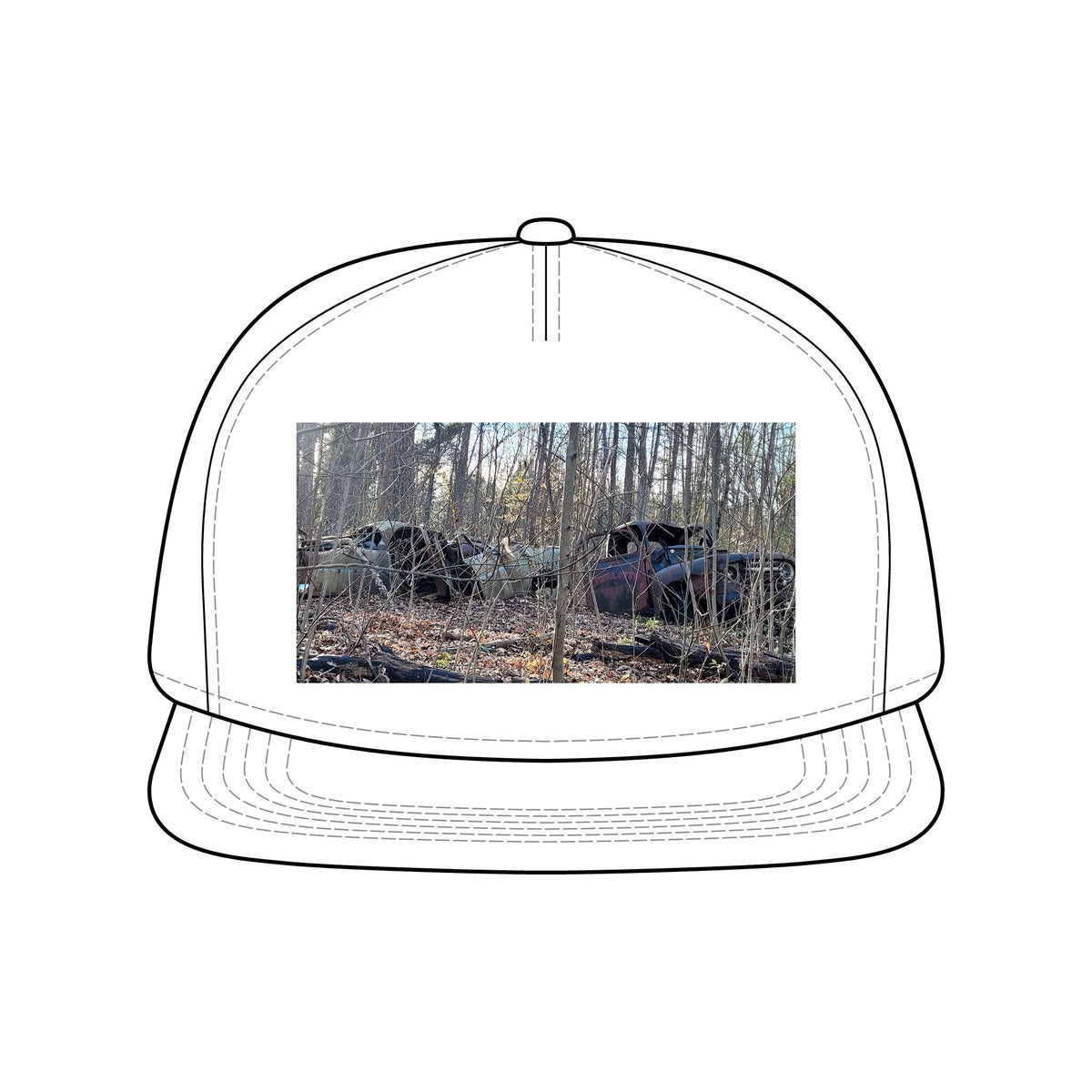 Rustic Forest Wreckage Trucker Hat