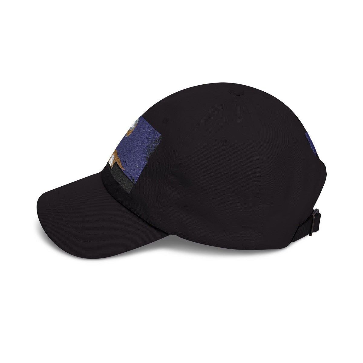 Dad Cap — Retro Full Moon Over Ocean Patch Embroidered Baseball Hat