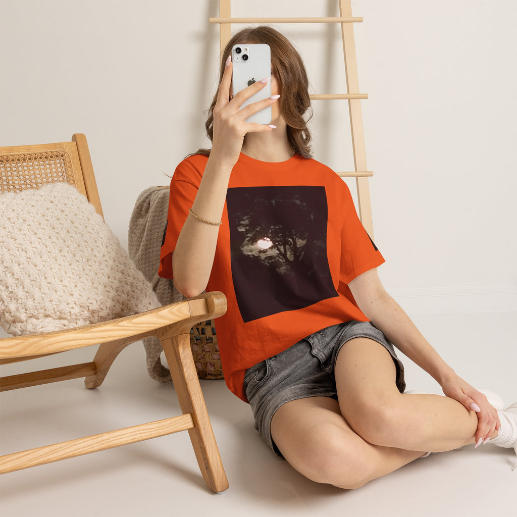 Full MoonTree Graphic Tee — Night Sky Photography Shirt