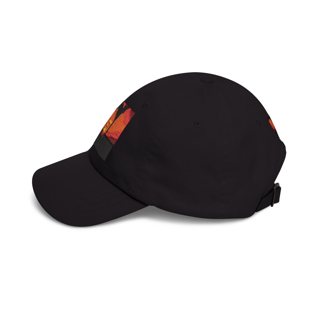 Sunset Palm Dad Cap — Retro Tropical Sunset Embroidered Hat