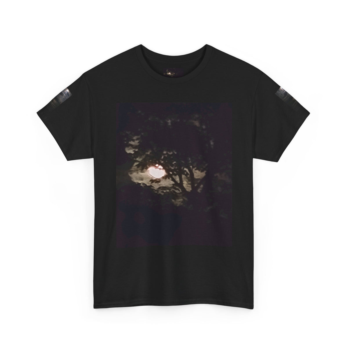 Full MoonTree Graphic Tee — Night Sky Photography Shirt