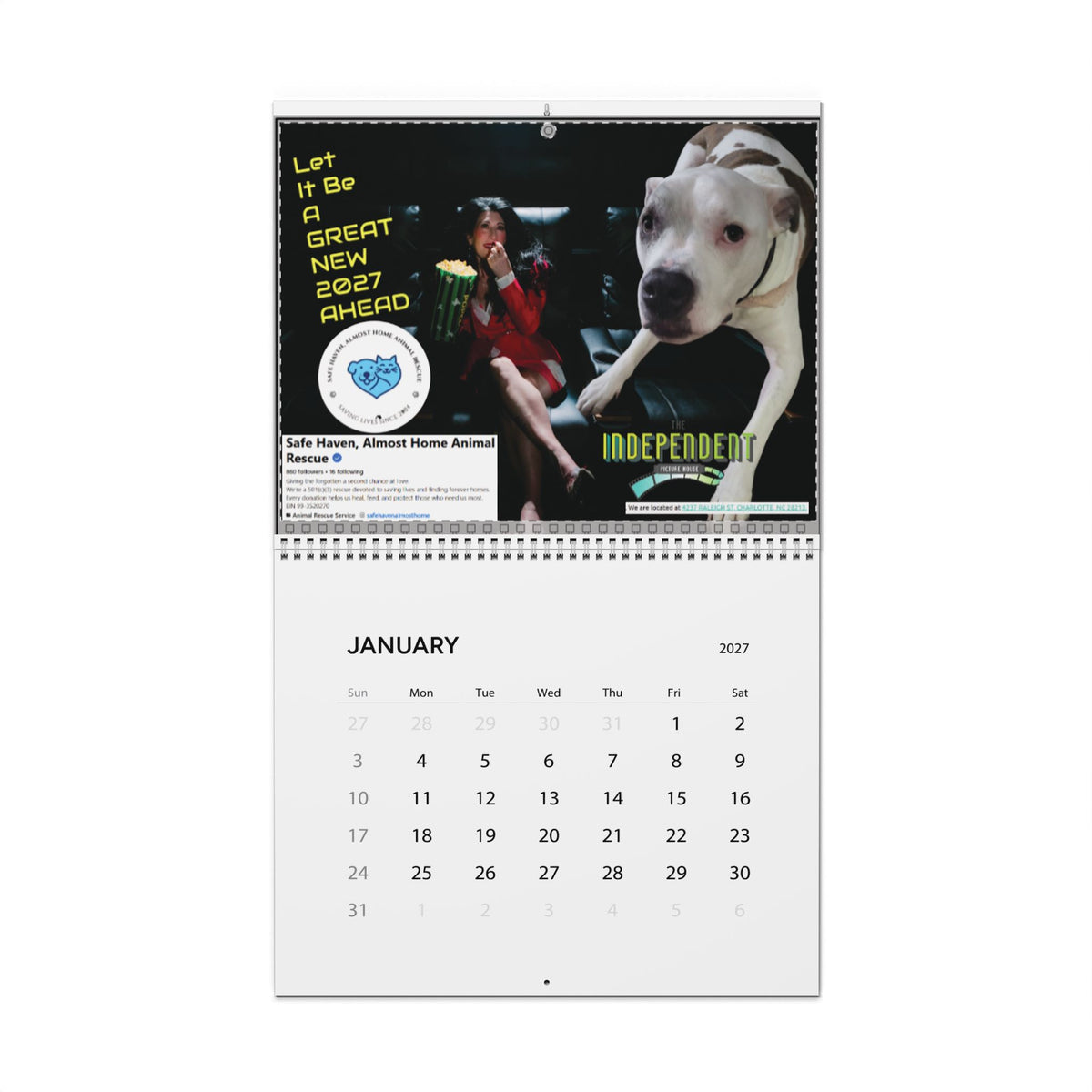 2027 Rescue Dog Wall Calendar — Inspiring Shelter Pets & Adoption Stories