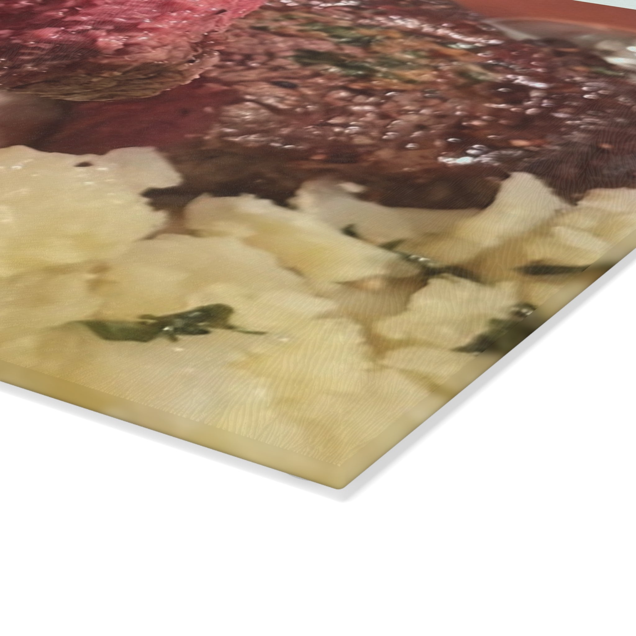 Glass Cutting Board — Steak Dinner Photo Decorative Chopping Board