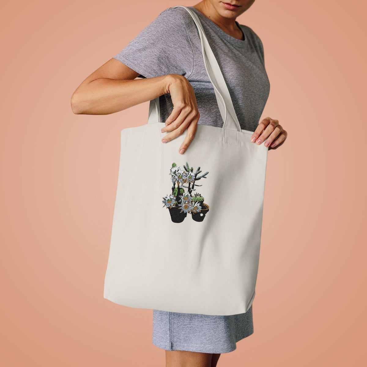 Bloomin' Cactus Cotton Tote — Gift Bag