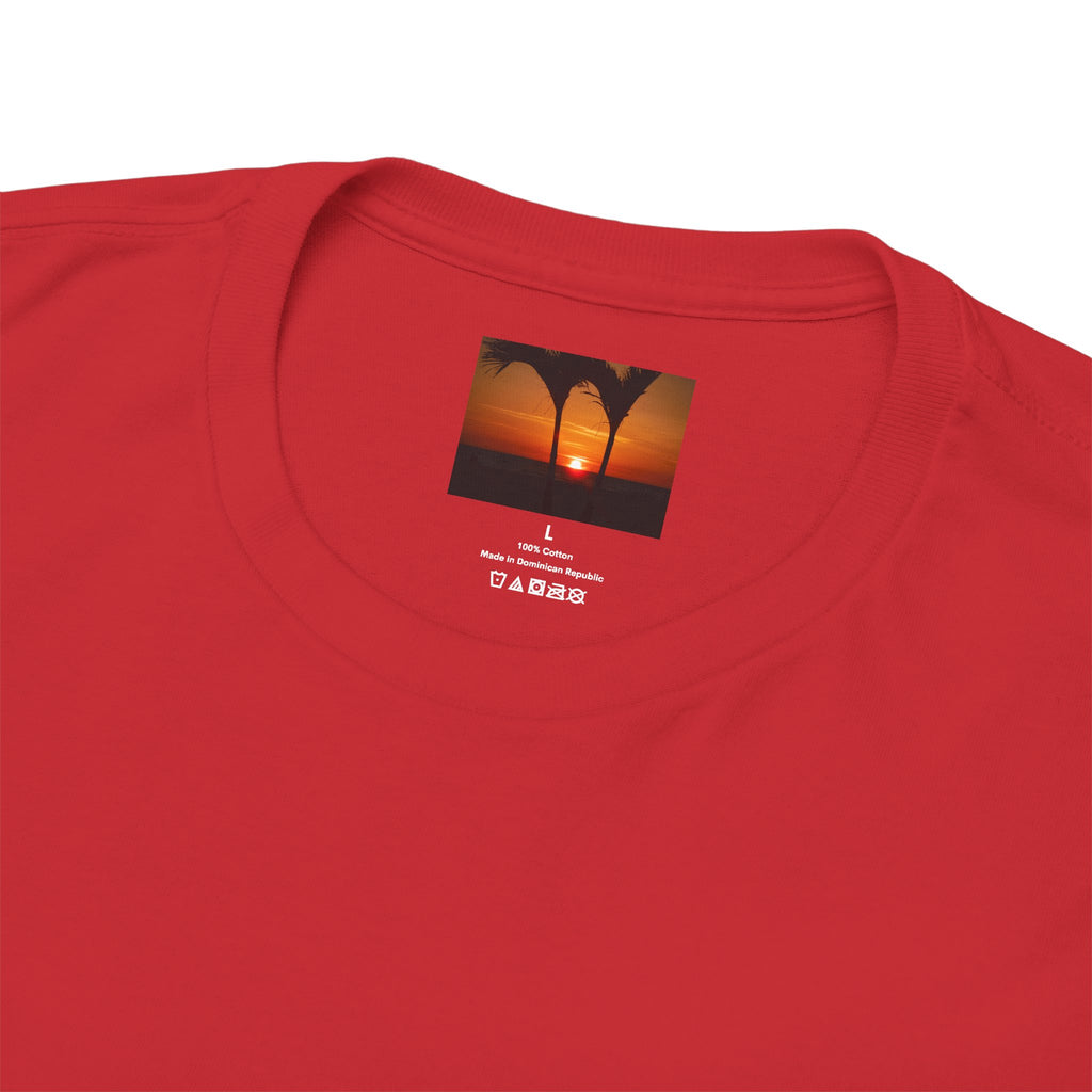 Unisex Sunset Palm Trees Swaying Heavy Cotton Tee