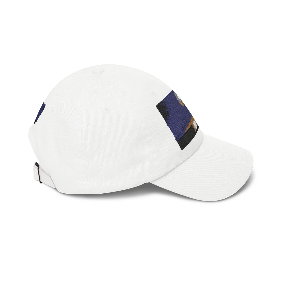 Dad Cap — Retro Full Moon Over Ocean Patch Embroidered Baseball Hat