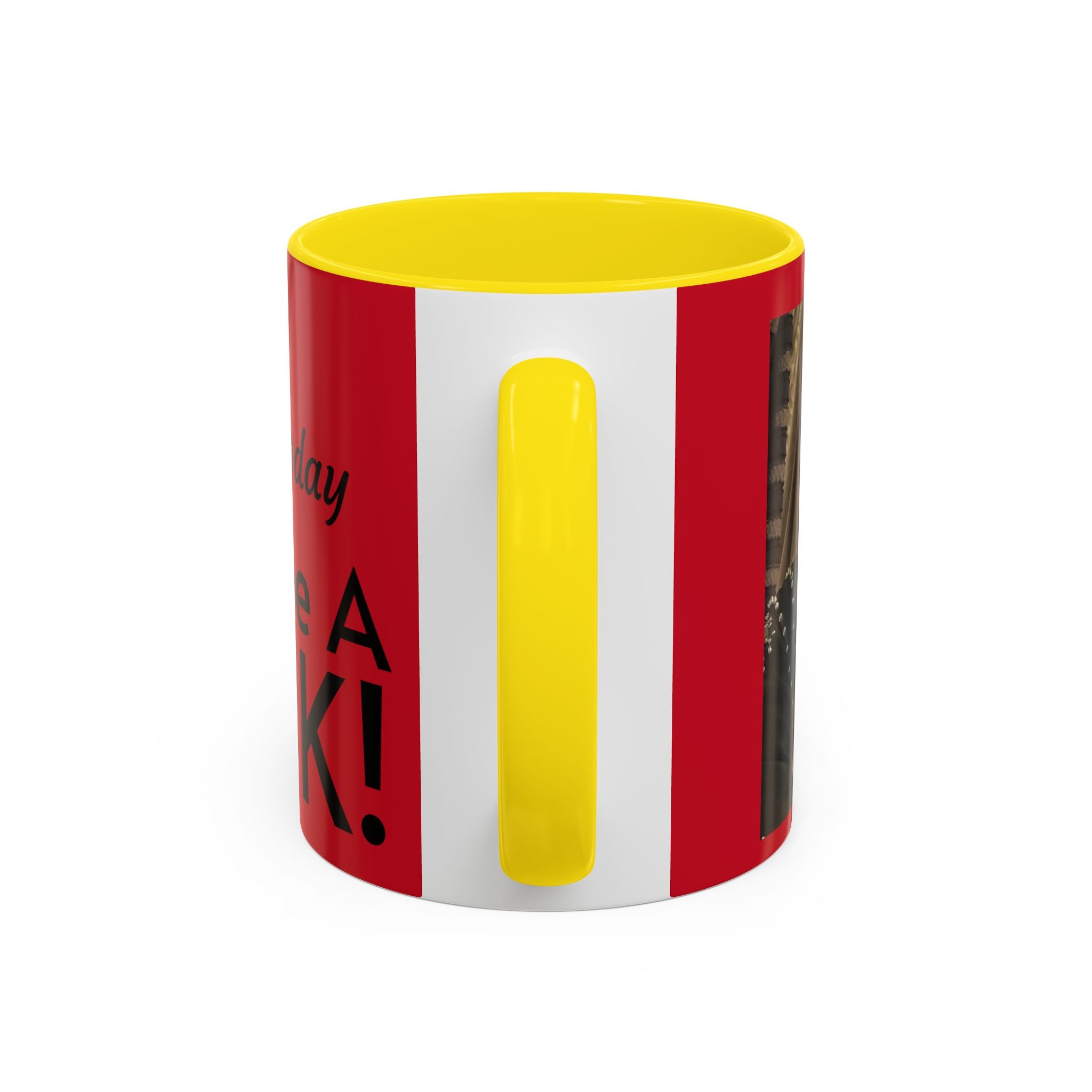 Just for Today Don't Be a Punk Coffee Mug — Bold Red Accent Ceramic Mug