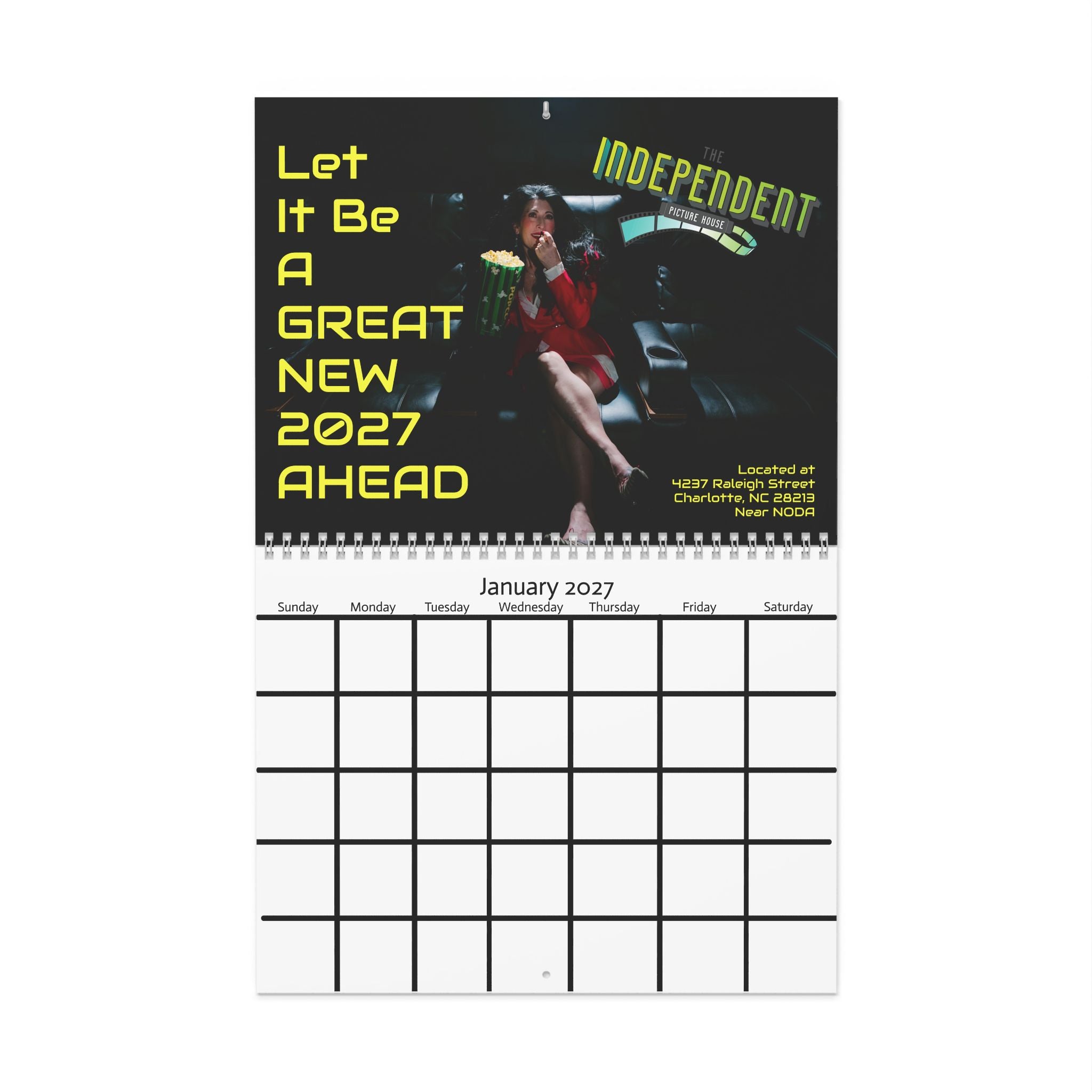 2027 Motivational Wall Calendar — "Let It Be A GREAT NEW 2027 AHEAD"
