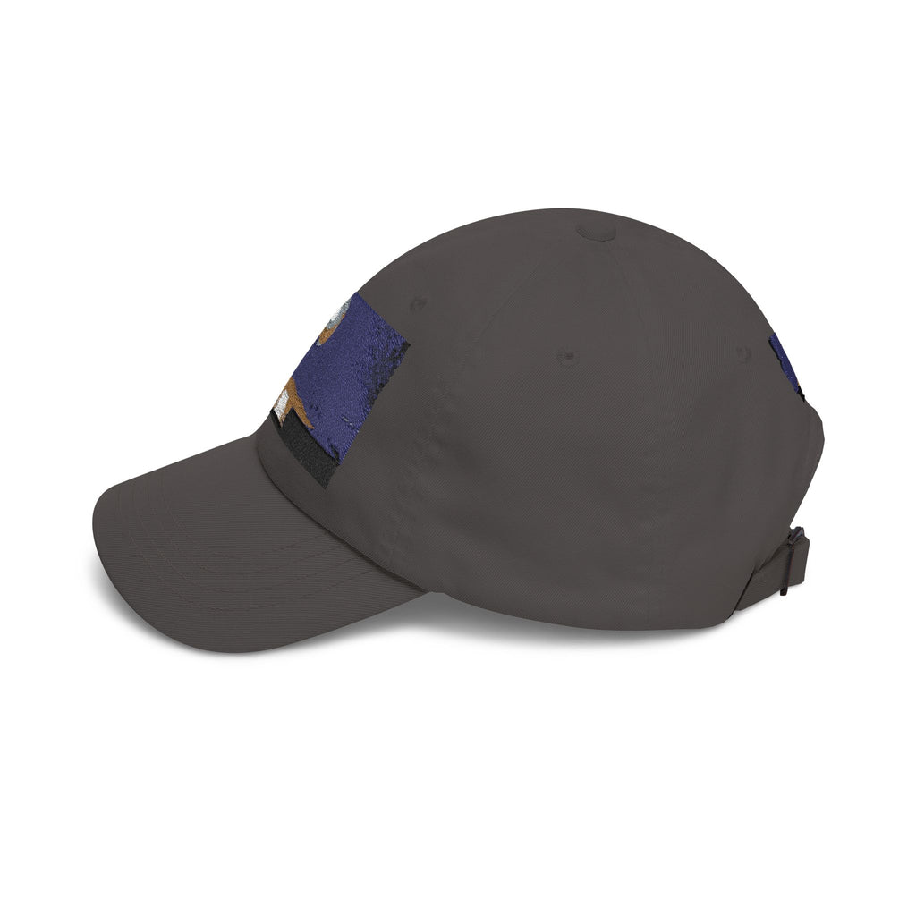 Dad Cap — Retro Full Moon Over Ocean Patch Embroidered Baseball Hat