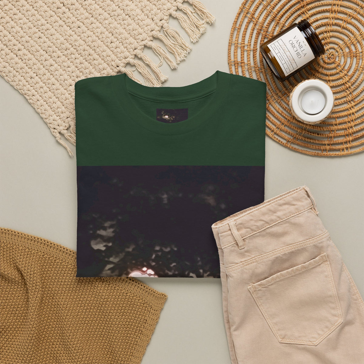 Full MoonTree Graphic Tee — Night Sky Photography Shirt