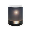 Sunrise Over Ocean Ceramic Mug — Calm Beach Coffee Cup (11oz/15oz)