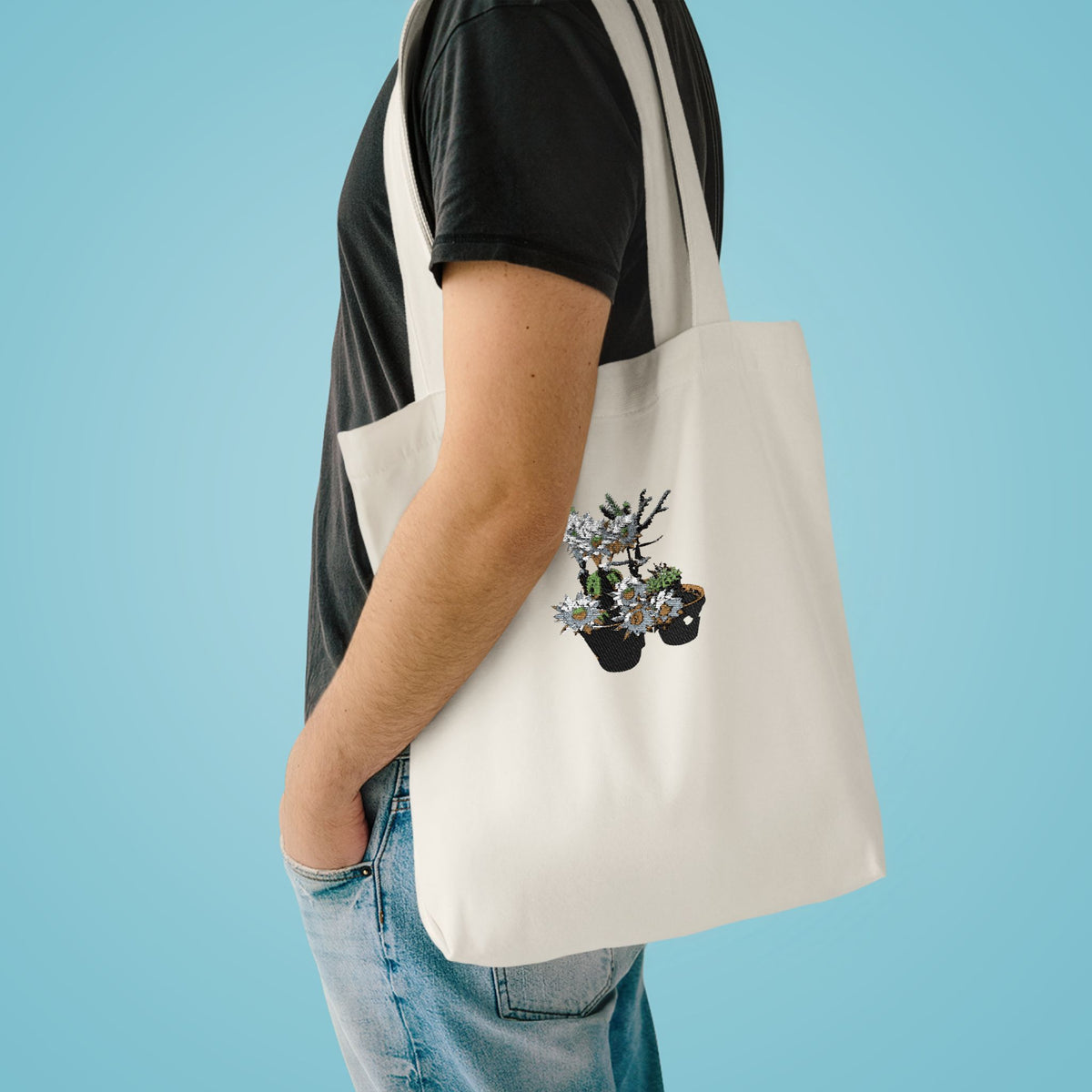 Bloomin' Cactus Cotton Tote — Gift Bag