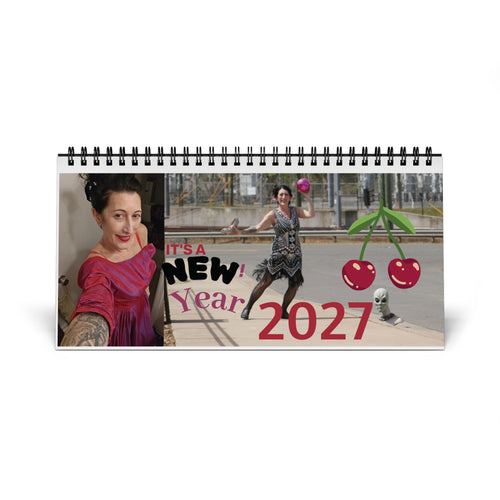 2027 Pin-Up Desk Calendar – Spiral-Bound New Year Photo Grid