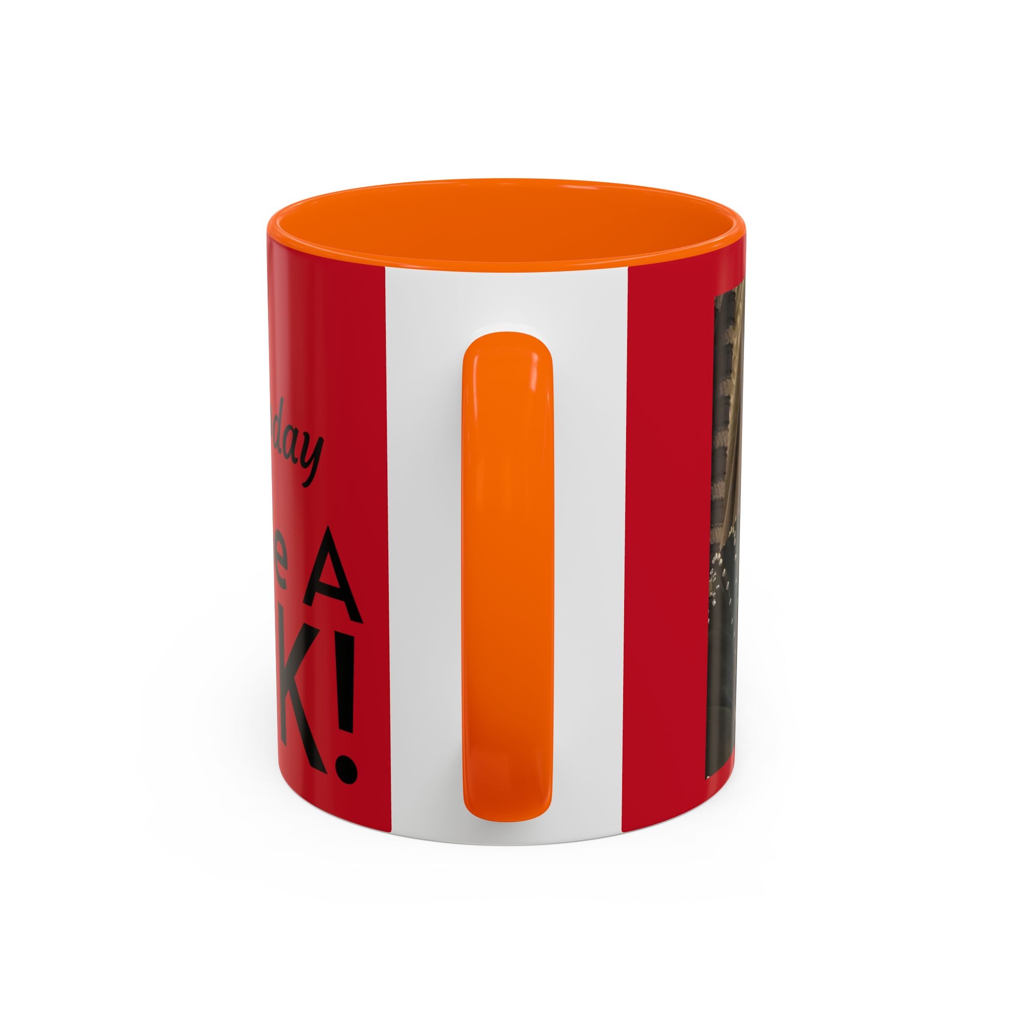 Just for Today Don't Be a Punk Coffee Mug — Bold Red Accent Ceramic Mug