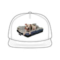Pit Bull on Bed Trucker Hat – Cute Dog Photo Snapback Cap