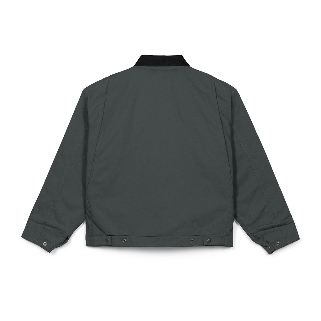 Work Jacket with Vintage Silly-Sexxy Lady "Eff-You Work,LOL" Portrait Patch — Durable Black Duck Cloth Jacket
