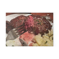 Glass Cutting Board — Steak Dinner Photo Decorative Chopping Board