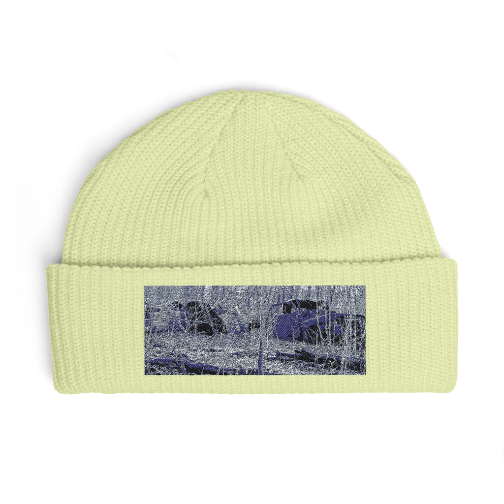 Bonnie and Clyde Parked Cars Rustic Scenery Cuff Beanie