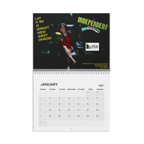 2027 Wall Calendar — Retro Pin Up & Film Festival Photography Calendar
