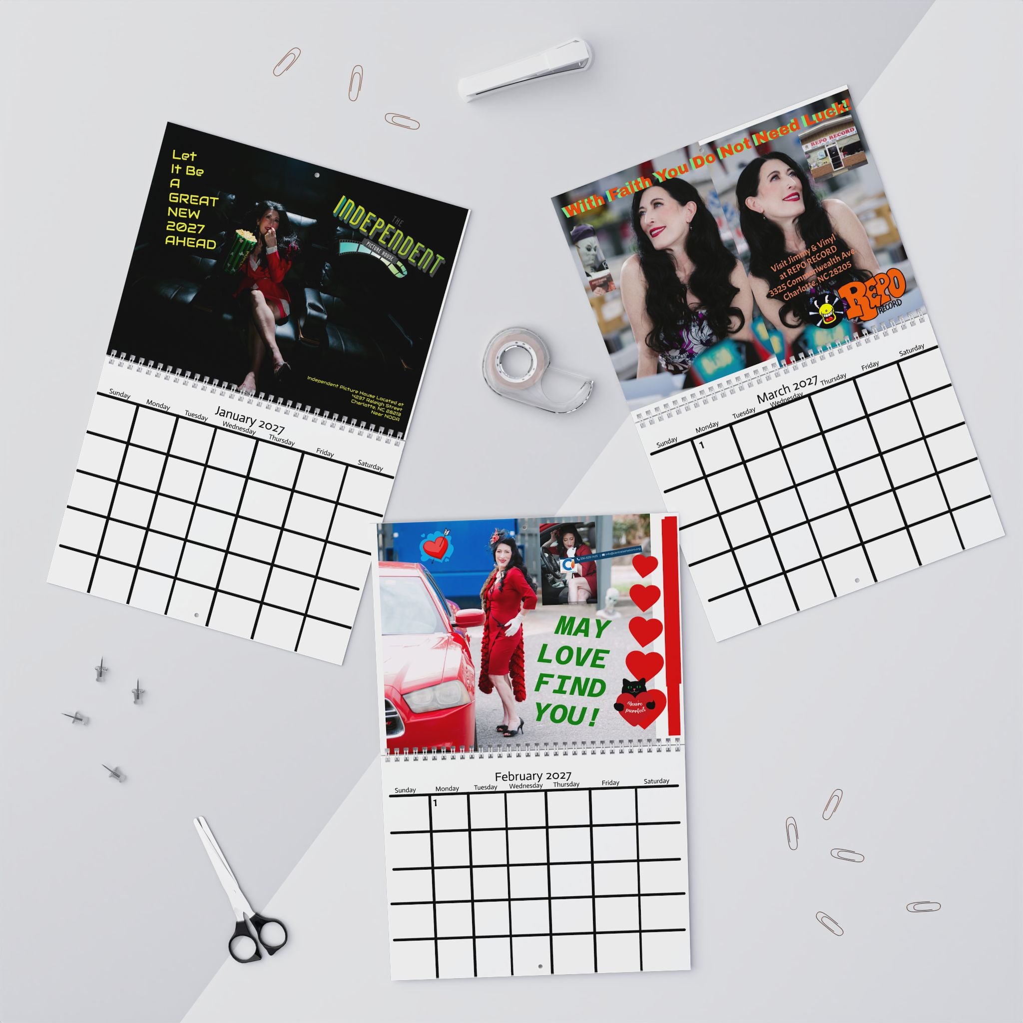 2027 Motivational Wall Calendar — "Let It Be A GREAT NEW 2027 AHEAD"