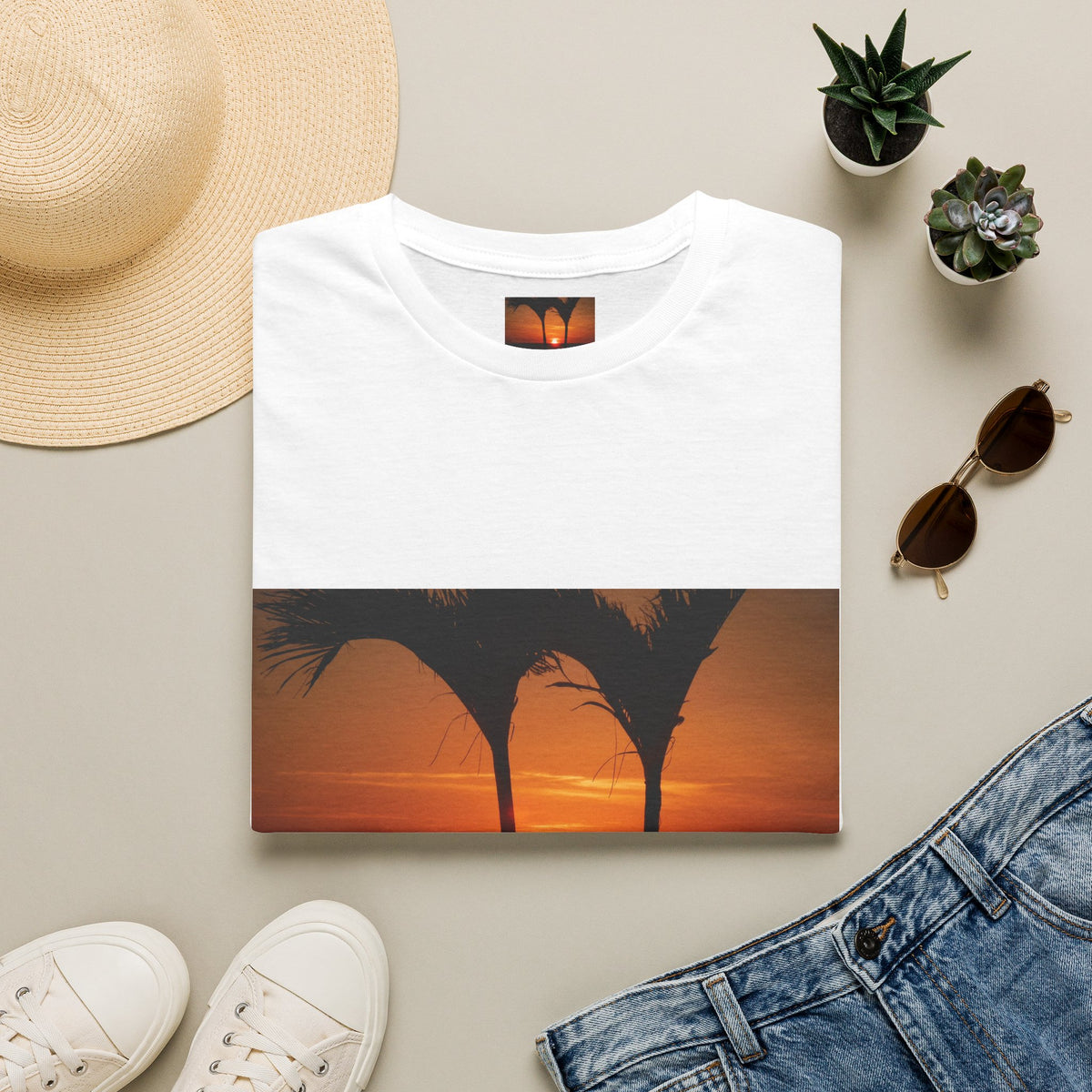 Unisex Sunset Trees Swaying  Softstyle T-Shirt