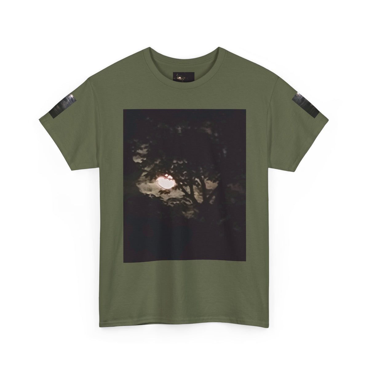 Full MoonTree Graphic Tee — Night Sky Photography Shirt