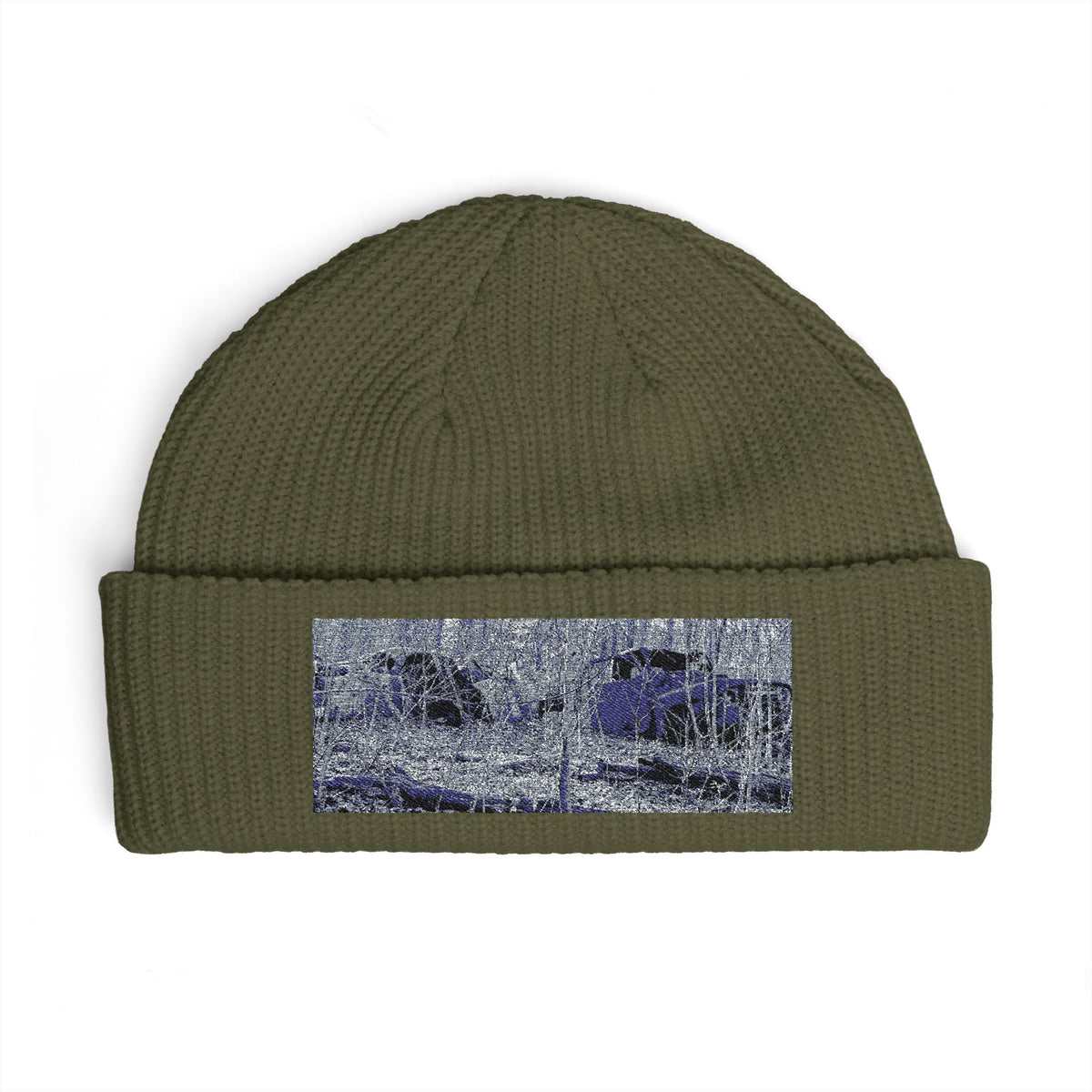 Bonnie and Clyde Parked Cars Rustic Scenery Cuff Beanie