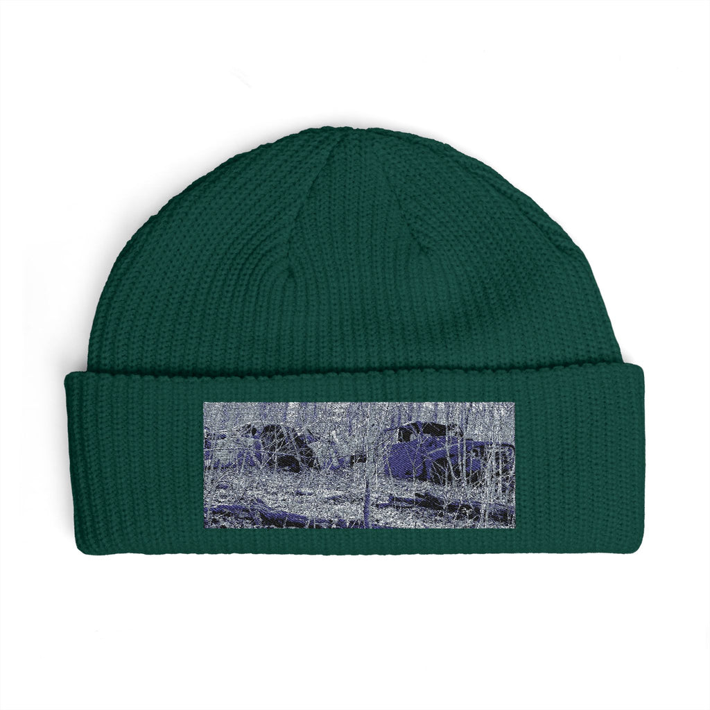 Bonnie and Clyde Parked Cars Rustic Scenery Cuff Beanie