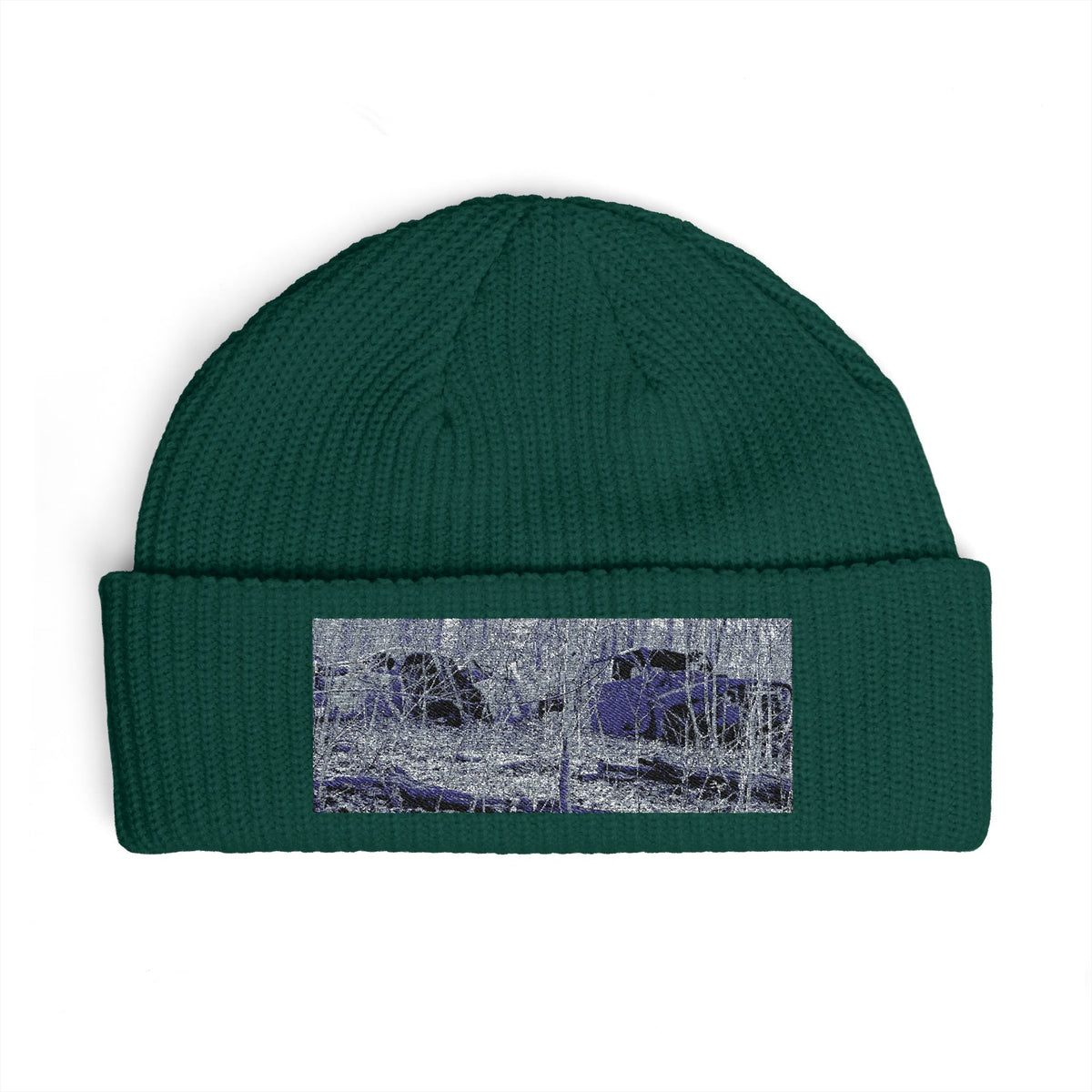 Bonnie and Clyde Parked Cars Rustic Scenery Cuff Beanie