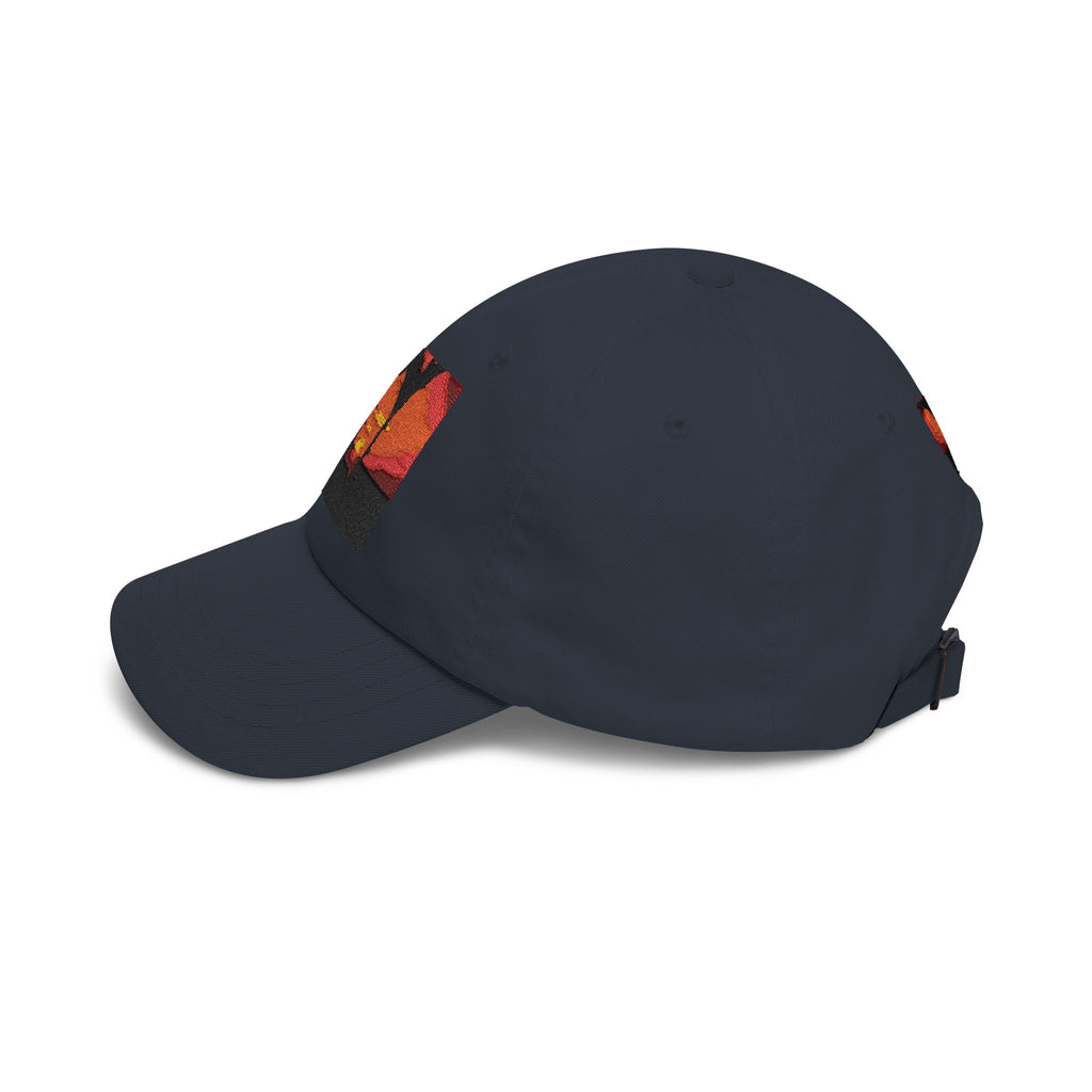 Sunset Palm Dad Cap — Retro Tropical Sunset Embroidered Hat