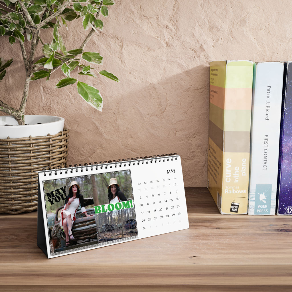 2027 Pin-Up Desk Calendar – Spiral-Bound New Year Photo Grid