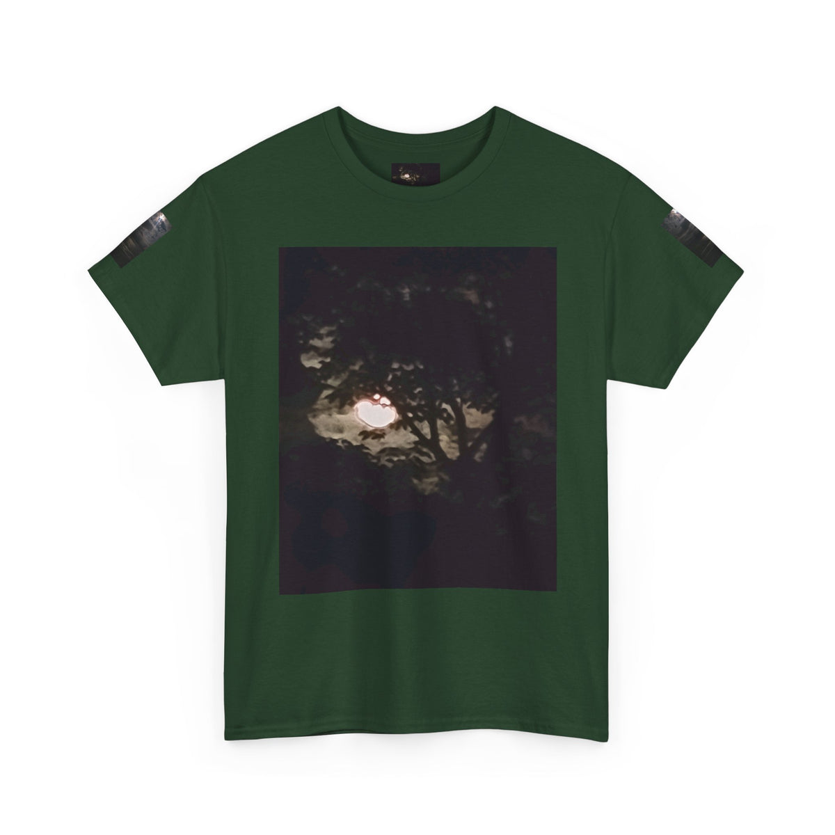 Full MoonTree Graphic Tee — Night Sky Photography Shirt