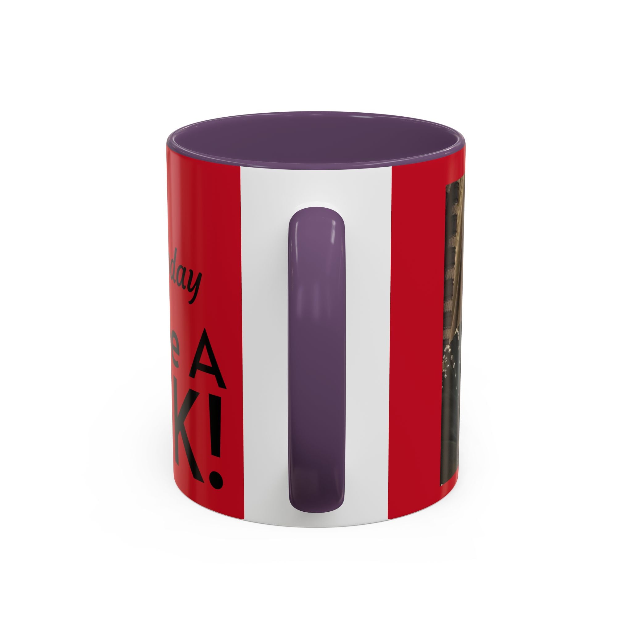 Just for Today Don't Be a Punk Coffee Mug — Bold Red Accent Ceramic Mug