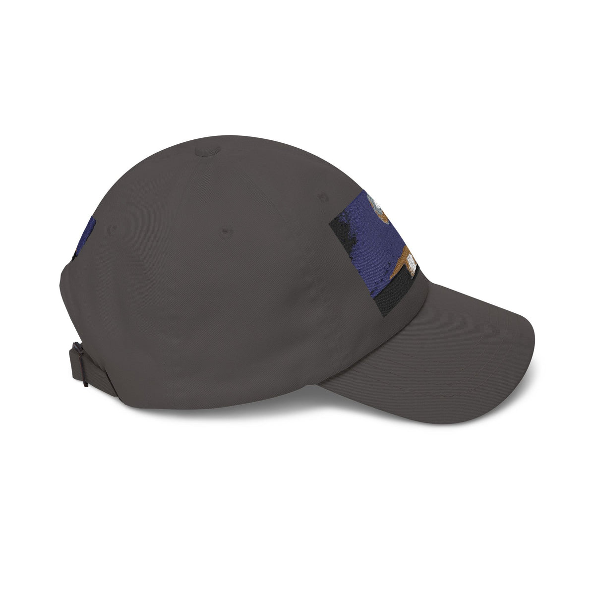 Dad Cap — Retro Full Moon Over Ocean Patch Embroidered Baseball Hat