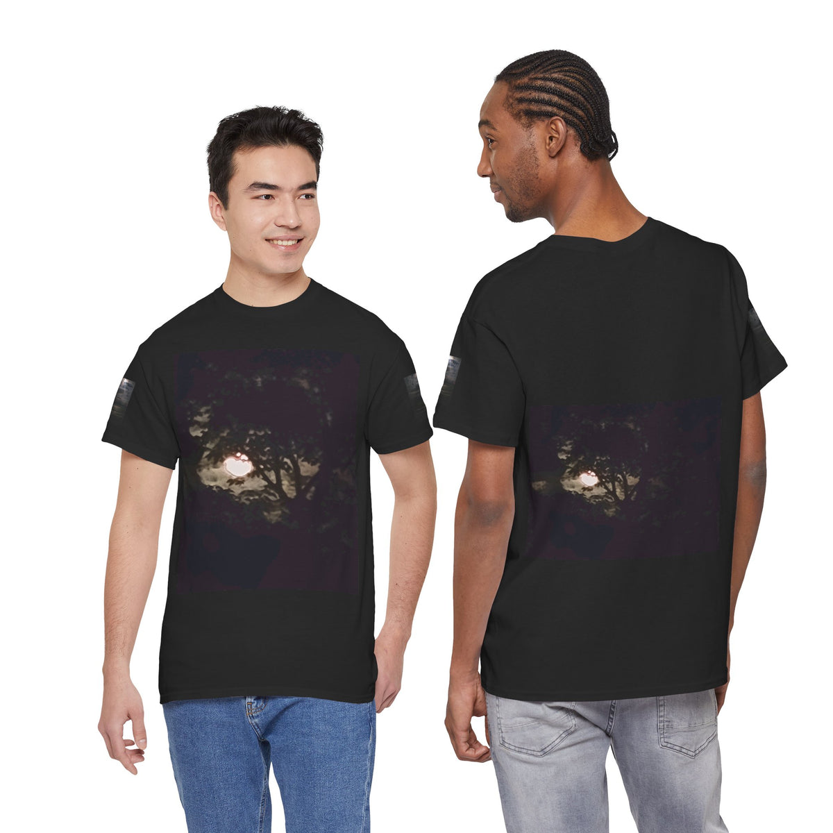 Full MoonTree Graphic Tee — Night Sky Photography Shirt