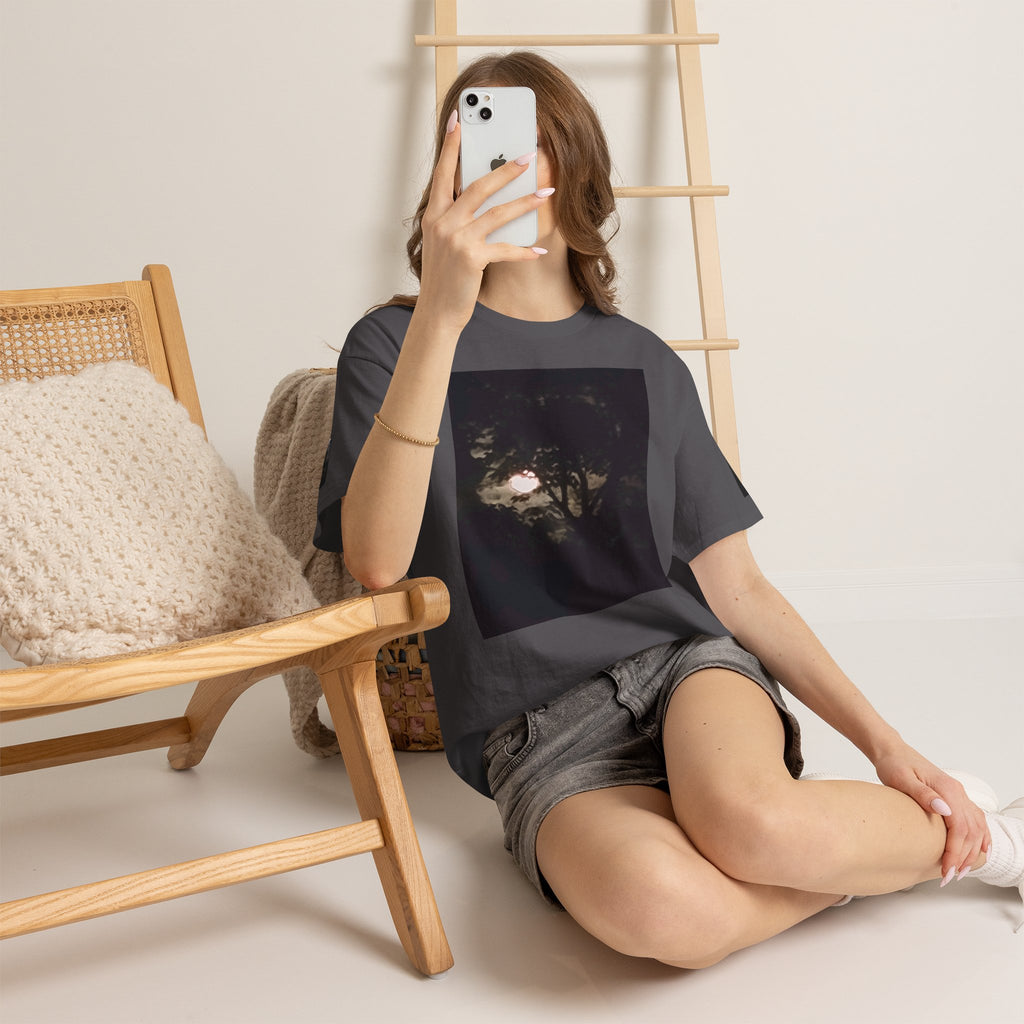 Full MoonTree Graphic Tee — Night Sky Photography Shirt